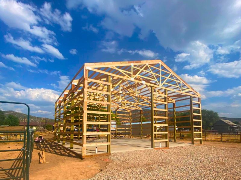 Unfinished Pole Barn