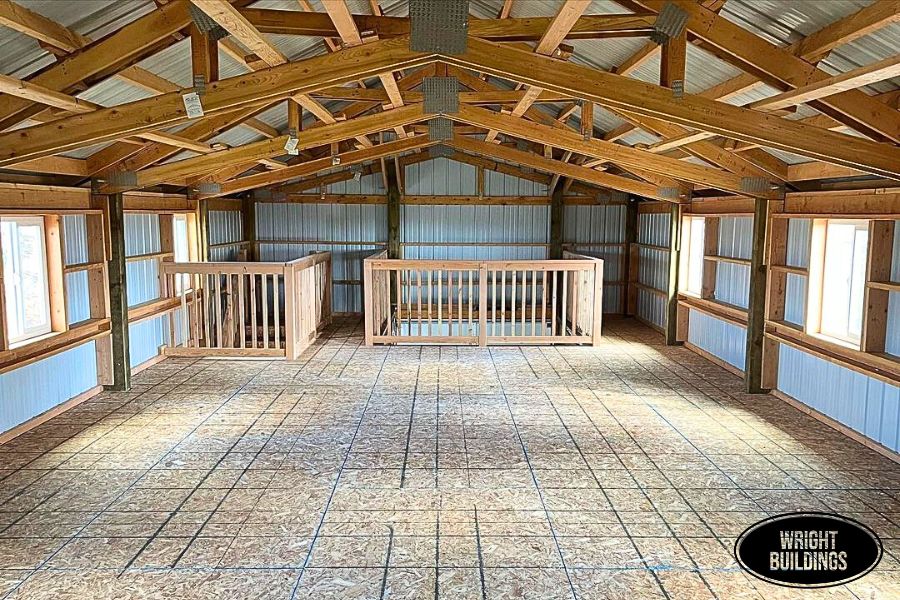 loft in a pole barn